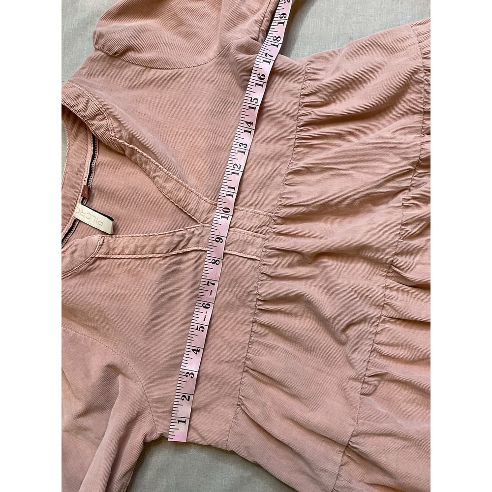Pilcro Anthropologie Corduroy Dress Size XSP Pink Aline Tiered - Picture 2 of 11